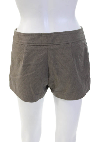 Trina Turk Unisex Herringbone Brown Shorts Size 4