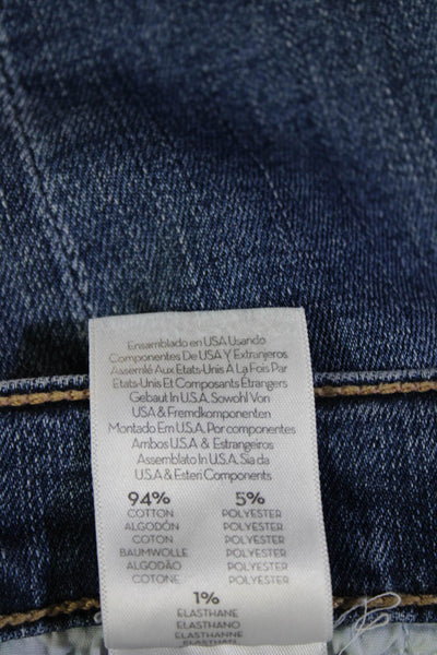Mother Womens Cropped Flared Jeans Blue Mid-Rise 28 Inseam Size 23
