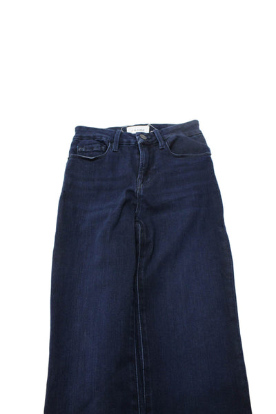 Frame Women Skinny Jeans Dark Blue Mid Rise Designer Size 23