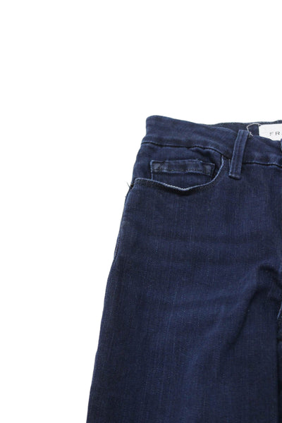 Frame Women Skinny Jeans Dark Blue Mid Rise Designer Size 23