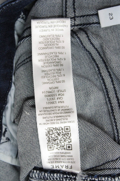 Frame Women Skinny Jeans Dark Blue Mid Rise Designer Size 23