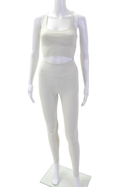 Year Of Ours Womens Beige Ribbed Ankle Jeggings Size XS