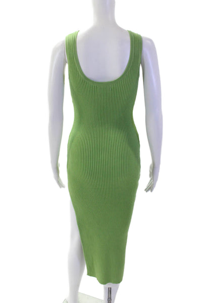 Lovers + Friends Women Bodycon Sweater Dress Green Striped Sleeveless Size S