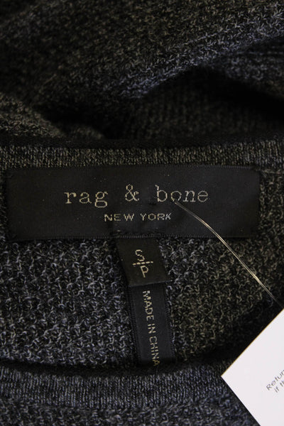 Rag & Bone Womens Dark Gray Merino Crewneck Sweater Size S