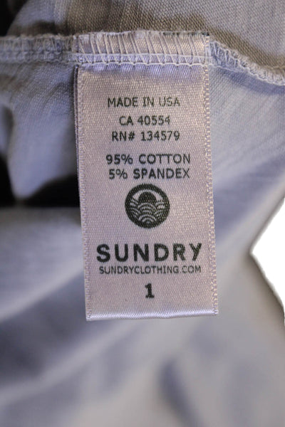 Sundry Women Gray Tank Sundress High Neck Knee Length Cotton Spandex Size 1