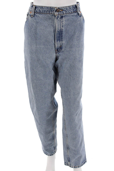 Levis Unisex Tapered Jeans Light Blue High Rise 100% Cotton Inseam 30 Size 18