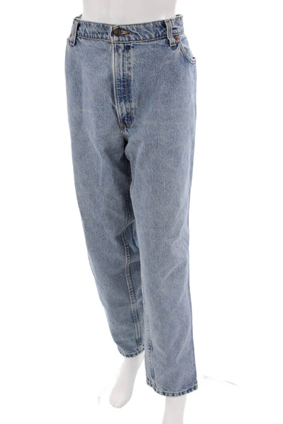 Levis Unisex Tapered Jeans Light Blue High Rise 100% Cotton Inseam 30 Size 18