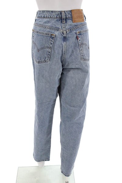 Levis Unisex Tapered Jeans Light Blue High Rise 100% Cotton Inseam 30 Size 18