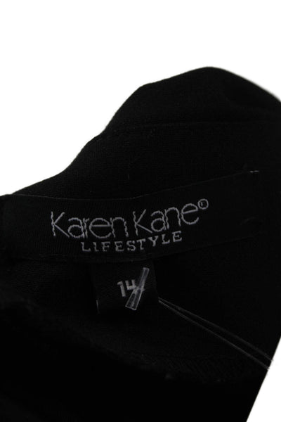 Karen Kane Womens A-Line Black Knee-Length Skirt Size 14