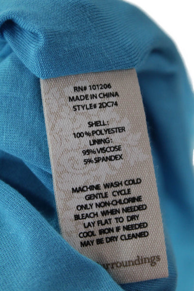 Soft Surroundings Women Shift Tank Dress Light Blue Polyester Size L