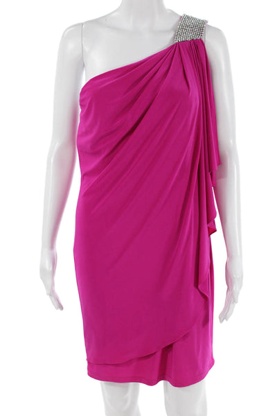 Cache, Womens Sheath Dress Pink Sleeveless Hook & Eye Size 10