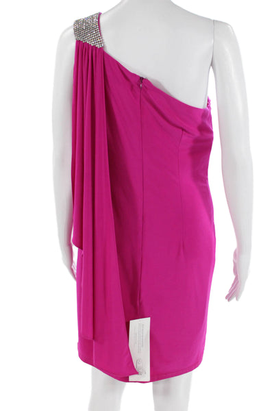 Cache, Womens Sheath Dress Pink Sleeveless Hook & Eye Size 10