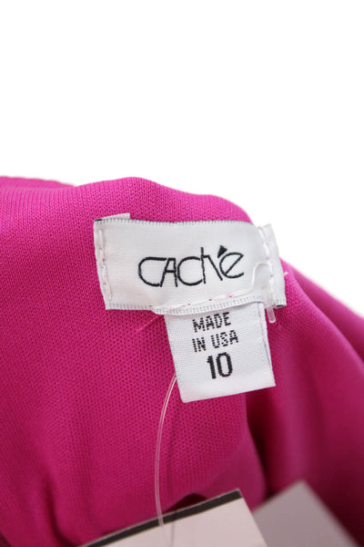 Cache, Womens Sheath Dress Pink Sleeveless Hook & Eye Size 10