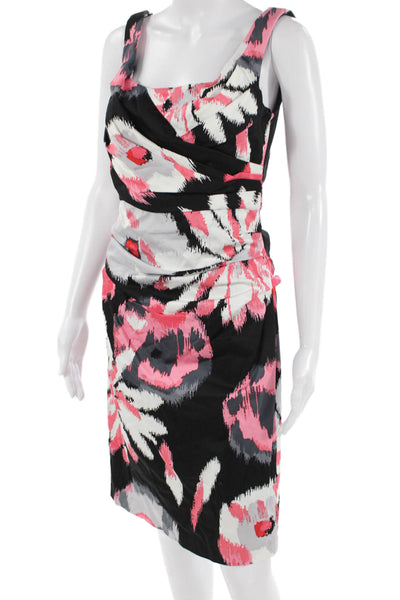 Suzi Chin for Maggy Boutique Women Sheath Dress Black Sleeveless Size 4