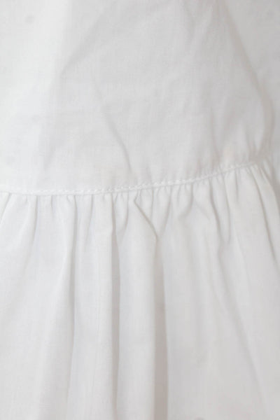 Asos Women Collared Viscose Button-Up Blouse 3/4 Sleeve White Size 8 Petite