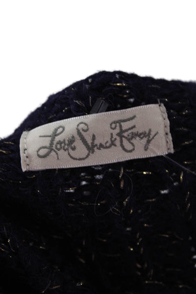 Love Shack Fancy Unisex Dark Blue Pullover Sweater Round Neck Size XS