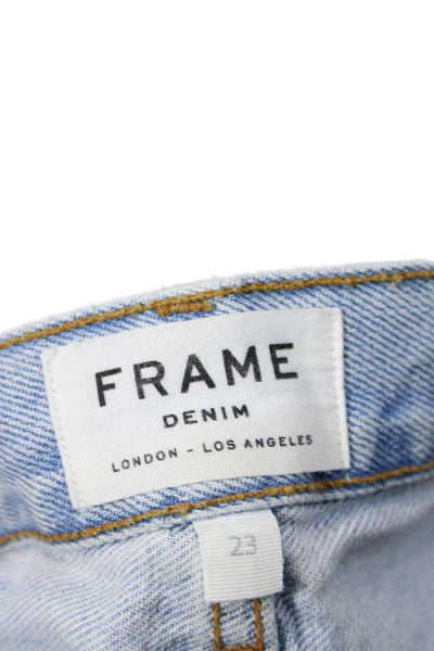 Frame Denim Unisex Light Blue Cotton Beach Shorts Size 23