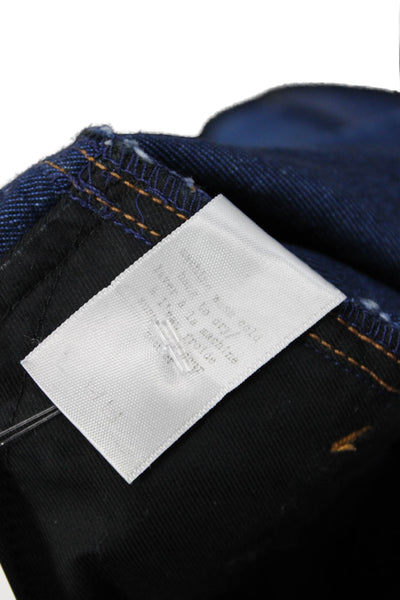 Rag & Bone Unisex Dark Blue 100% Cotton 90s Solid Button Shorts Size 00