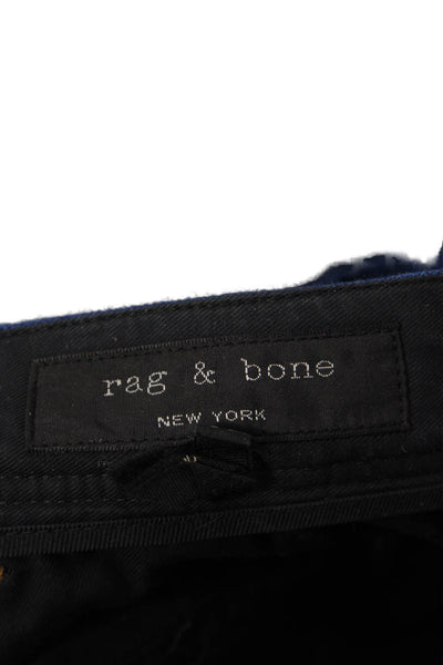 Rag & Bone Unisex Dark Blue 100% Cotton 90s Solid Button Shorts Size 00
