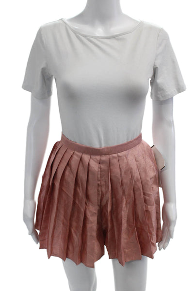 Keepsake Unisex Bohemian Pink Solid Zip Shorts 100% Polyester Size XS