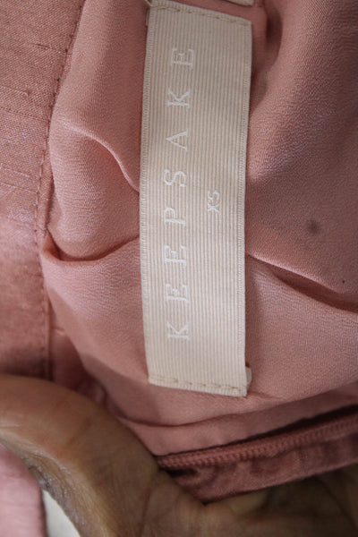 Keepsake Unisex Bohemian Pink Solid Zip Shorts 100% Polyester Size XS
