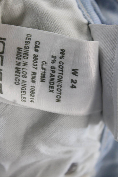Joe's Collection Womens Skinny Cropped Ankle Light Blue Floral Jeans Size 24