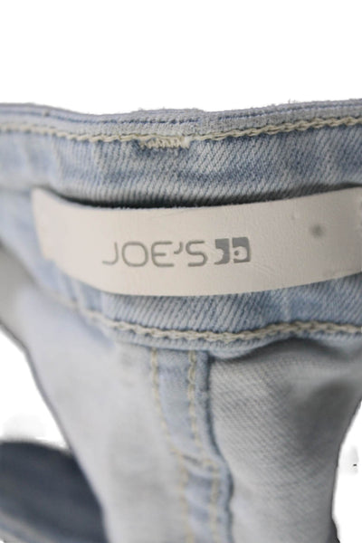 Joe's Collection Womens Skinny Cropped Ankle Light Blue Floral Jeans Size 24