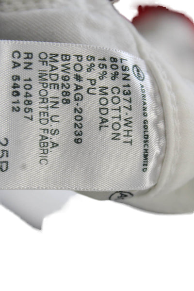 AG Adriano Goldschmied Women Ankle Skinny Jeans White Button Size 25