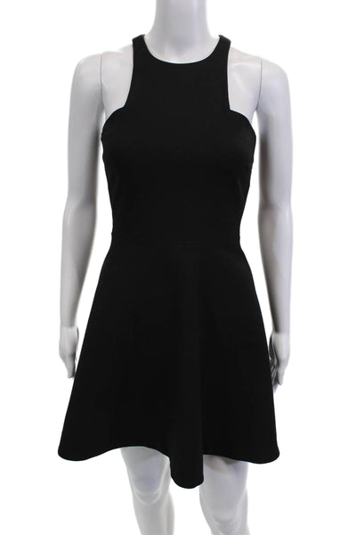 Elizabeth and James Women Petite A-Line Dress Black High Neck Sleeveless Size 0