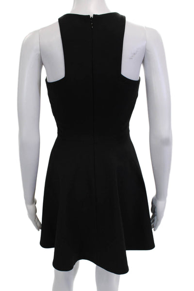 Elizabeth and James Women Petite A-Line Dress Black High Neck Sleeveless Size 0