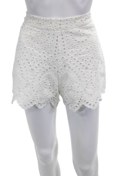 Design History Unisex White Bohemian Cotton Shorts Size XS