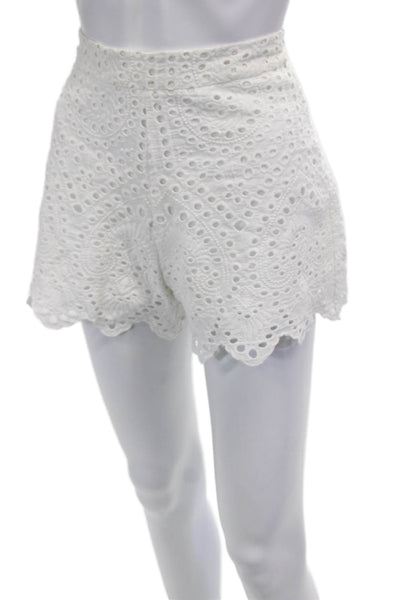 Design History Unisex White Bohemian Cotton Shorts Size XS