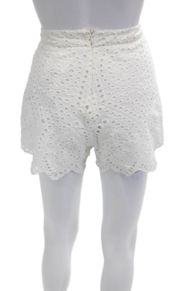 Design History Unisex White Bohemian Cotton Shorts Size XS