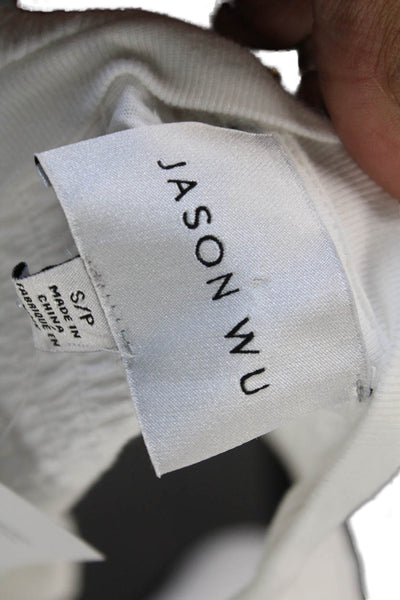 Jason Wu Women Sleeveless Basic Tank White Cotton Crew Neck Size S