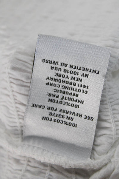 Jason Wu Women Sleeveless Basic Tank White Cotton Crew Neck Size S