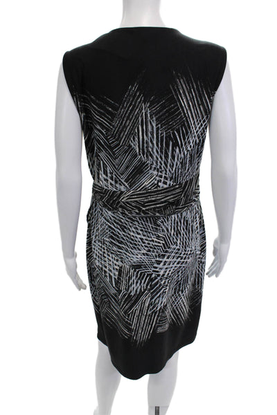BCBGMAXAZRIA Women Sheath Dress Black Sleeveless Mid-Calf Size M