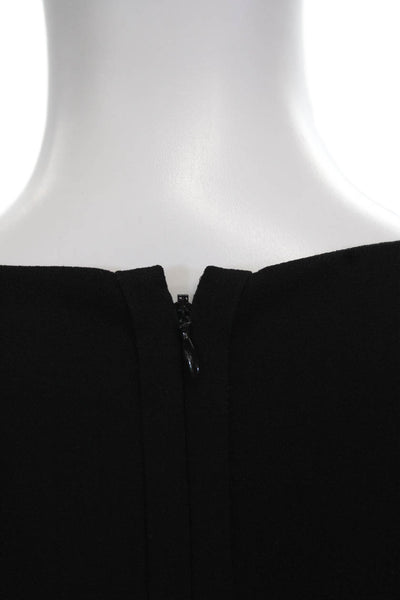J Crew Womens Sheath Dress Black Short Sleeve Mid-Calf Size 8