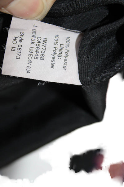 J Crew Womens Sheath Dress Black Short Sleeve Mid-Calf Size 8