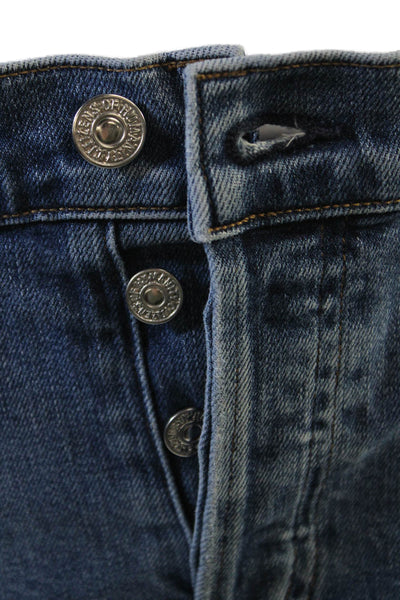 Citizens of Humanity Womens Blue Cropped Boyfriend Jeans High Rise Size 25