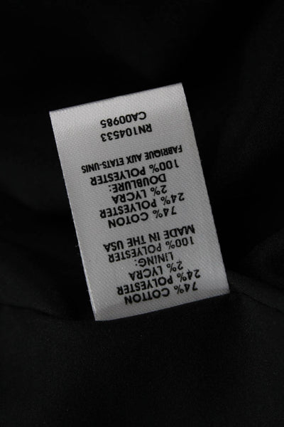 Nanette Lepore Women A-Line Black V-Neck Sleeveless Knee-Length Dress Size 4