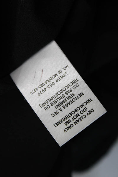 Nanette Lepore Women A-Line Black V-Neck Sleeveless Knee-Length Dress Size 4