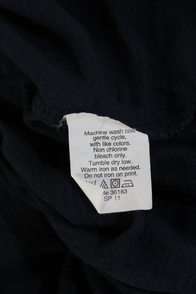 J Crew Women Basic Dark Blue Cotton Crew Neck Short Sleeve T-Shirt Size 2XS