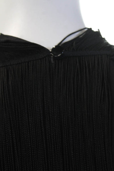 Rachel Zoe Women Bohemian Black Silk-Spandex Sleeveless Round Neck Top Size XS