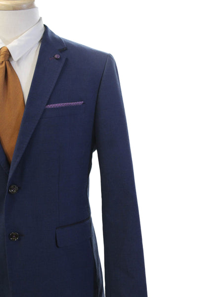 Ted Baker London Mens Blue Classic Blazer Button Collared Size 5