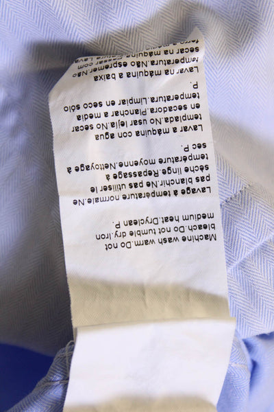 Boss Hugo Boss Mens Collared Long Sleeve Button-Down Shirt Blue Size 32
