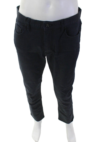 John Varvatos Mens Black Pants Cotton Blend Button Fly Size 32