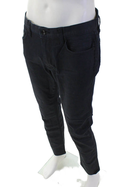 John Varvatos Mens Black Pants Cotton Blend Button Fly Size 32
