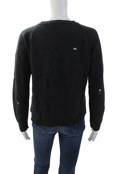 Bailey 44, Women Pullover Sweater Black Merino Nylon Long Sleeve Size M