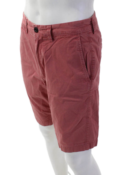 J Crew Mens Chino Red Shorts 100% Cotton Size 30
