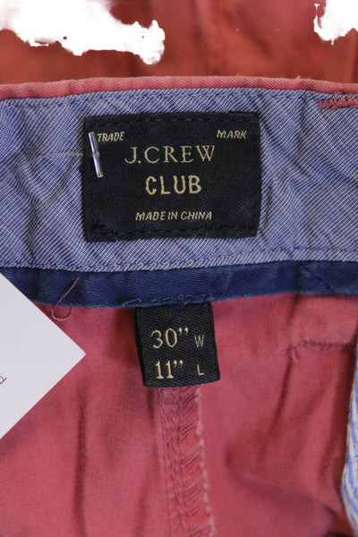J Crew Mens Chino Red Shorts 100% Cotton Size 30